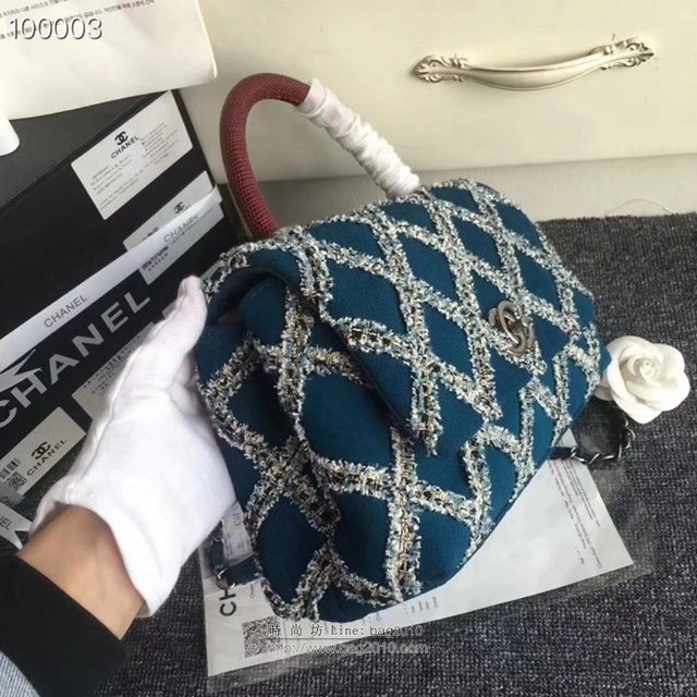 Chanel女包 香奈兒復古系列 Chanel手提包 香奈爾編織菱格手拎包 單肩斜挎女包  djc2571